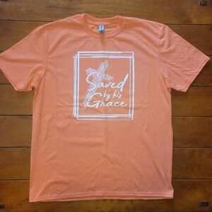 Christian Saved by His Grace T-Shirt Women's Casual Top Religious Graphic